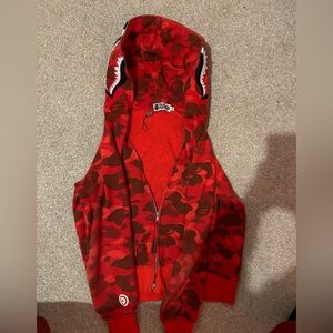 Red Bape Shark Hoodie